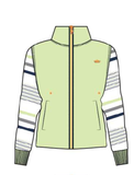 Chaqueta mujer SLX manga de rayas color verde matcha 4120