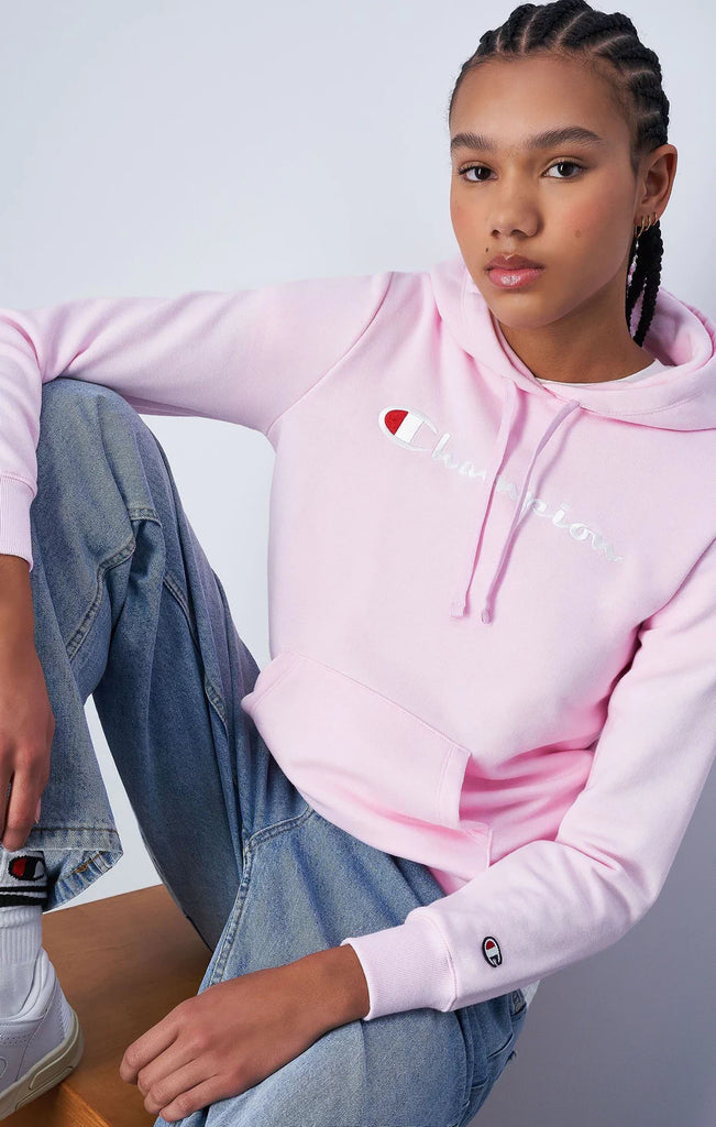 Sudadera CHAMPION HOODED SWEATSHIRT 117111 rosa Puber Sports. Tu