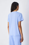 Camiseta mujer Champion logo grande bordado monotono 117650 BS Azul