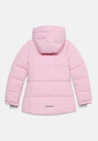 Anorak Icepeak LORIS JR 50034 rosa para niña, puesto vista trasera