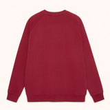 Sudadera Munich Essentials cuello redondo burdeos wine – Vista trasera