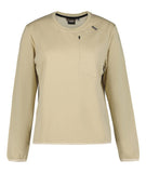 Sudadera Icepeak Brinkley mujer beige 54745 vista frontal con media cremallera