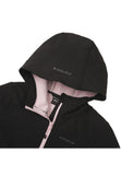 Chaqueta Softshell Icepeak KOBRYN G Negro - Detalle capucha y forro interior rosa