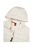 Chaqueta Híbrida Icepeak AUSBURN W Blanco - Detalle capucha y forro terracota