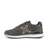 Zapatillas Munich Dash Premium gris topo vistas desde arriba con cordones a tono