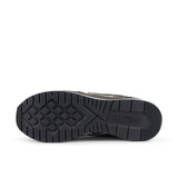 Zapatilla Munich Dash Premium gris topo vista lateral exterior con la X de Munich