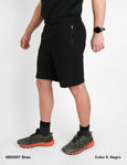 Bermuda hombre BCN algodón bolsillos con cremallera BRAU Negro