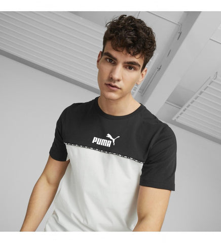 Camiseta PUMA ESS BLOCK X TAPE TEE 673341 01 negro
