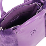 Bolso Munich FUR Tote 7113661 violeta vista trasera y correa