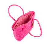 Bolso Munich Bloom Shopper Rosa Fucsia - Interior rosa abierto con cremallera