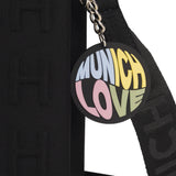 Bolso Munich Bloom Tote Negro - Vista frontal con asa puffer