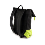 Mochila Munich City Backpack Negro Verde Naranja - Vista trasera lateral