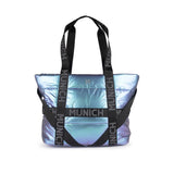 Bolso Munich Glossy Shopper 7113768 azul y lila irisado vista frontal