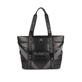 Bolso Munich Glossy Shopper 7113769 negro y gris vista frontal