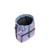 Bolso Munich Glossy Bucket 7113776 azul y lila irisado vista superior