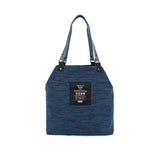 Bolso Munich Go Go Spin Tote Azul Iridiscente - Interior abierto con mosquetón