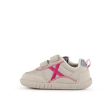 Zapatillas Munich Barefoot Baby KODA Gris Claro X Rosa - Vista lateral izquierda