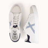 Zapatillas MUNICH retro RETE 117 blanco azul celeste 8080117 - Puber Sports