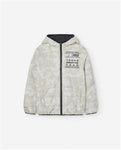 Anorack Puffer Niño Losan Nylon reversible 24002 blanco y negro