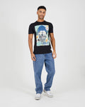 Camiseta Brave Soul con estampado Calavera pipa 149RIDEB negra