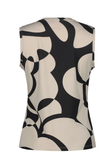 Camiseta Luhta Sin Mangas Cuello V - Estampado Geo Black & White - Puber Sports