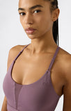 Sujetador Deportivo Champion Mujer Malva – Top BRA Nylon Relleno Extraíble Soporte Medio