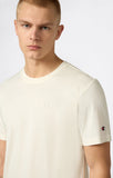 Camiseta Champion basica algodon premium logo pequeño bordado 220278 Beige - Puber Sports