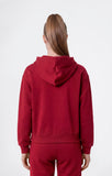 Sudadera Champion niña HOODED 405482 roja vista por detrás con capucha
