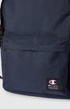 Mochila Champion 806019 marino con bolsillo delantero y logo Champion, vista frontal