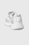 Zapatillas Champion Rt25 Low blancas y plata de niño, par en vista frontal