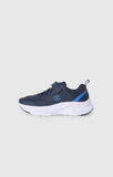 Zapatillas Champion Alpha Max Low azul marino de niño, par en vista tres cuartos