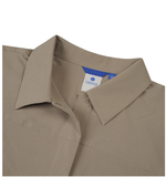 Camisa Luhta Ahveninen Mujer – Estampado Retro y Tejido Fluido (Marrón/Beige) - Puber Sports