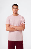Camiseta Champion logo central bordado a tono 220273 PS230 Rosa pastel