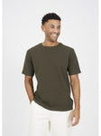 Camiseta Brave Soul Jacquard rayas Testament Verde kaki