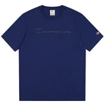 Camiseta Champion logo central bordado tono 220273 BS567 Azul