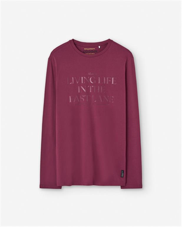 Camiseta hombre Losan manga larga 24081 granate Puber Tu
