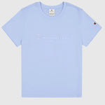 Camiseta mujer Champion logo grande bordado monotono 117650 BS Azul