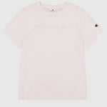 Camiseta mujer Champion logo grande bordado monotono 117650 PS Rosa