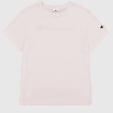 Camiseta mujer Champion logo grande bordado monotono 117650 PS Rosa