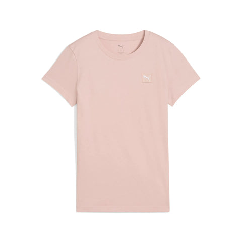 Camiseta mujer Puma ELEVATED logo bordado 685016 91 rosa quarzo