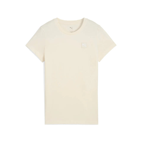 Camiseta mujer Puma ELEVATED logo bordado 685016 99 Beige
