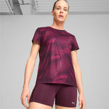 Camiseta mujer running Puma RUN FAVORITE AOP TEE 524230 granate