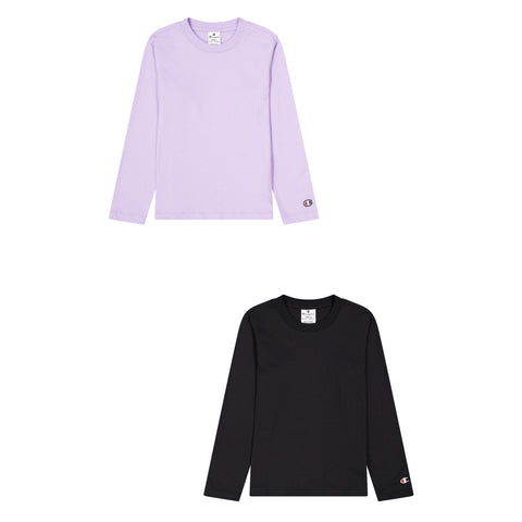 Camiseta niña CHAMPION 2 PACK 404776 negro y lila talla 12 años