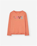 Camiseta niña Losan Manga larga DINOSAURIAS 24064 naranja