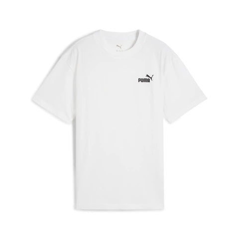 Camiseta niño Puma básica LOGO pequeño bordado 684920 02 Blanco