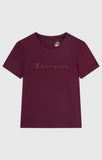 Camiseta Mujer Champion SS TEE Granate – Tejido Transpirable y Estilo Deportivo