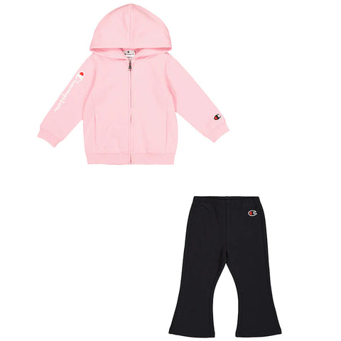 Chandal bebé Champion con capucha 405049 Rosa y blanco