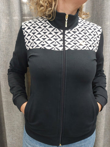 Chaqueta mujer SLX estampado azteca marino 4116