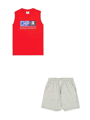 Conjunto Camiseta + short niño Champion 306993 RS011 Rojo