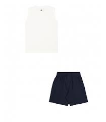 Conjunto Camiseta + short niño Champion 306993 WW Blanco